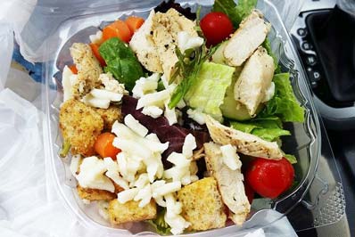 Salad kit in retail package